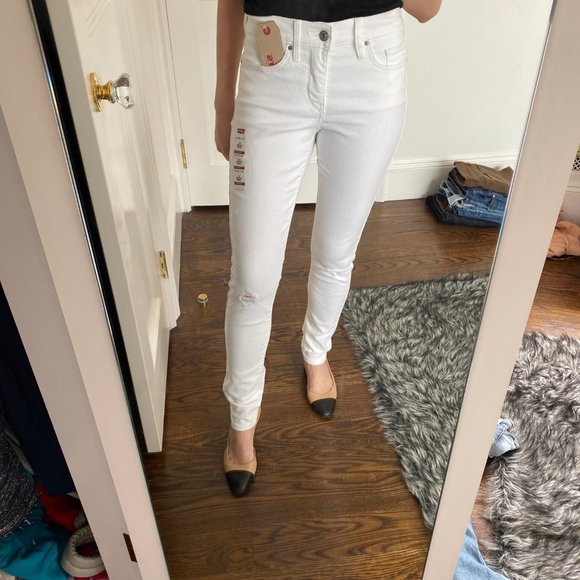 levi's 311 white jeans